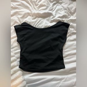 Black T shirt low back